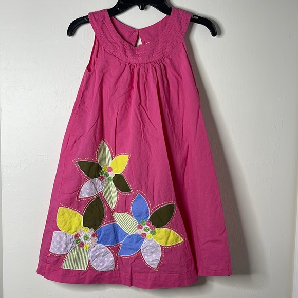 Mini Boden Sundress Size 9-10Y Pink Floral Appliqué Sleeveless - Picture 1 of 9